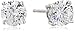 Amazon Collection Platinum or Gold-Plated Sterling Silver Round-Cut Swarovski Zirconia Stud Earrings