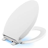 KOHLER K-75796-0 Cachet Toilet Seat, Elongated, White