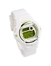 Casio BG-169R-7C - Resina resistente a los golpes para mujer (cuarzo, 656.2 ft), color blanco y verde