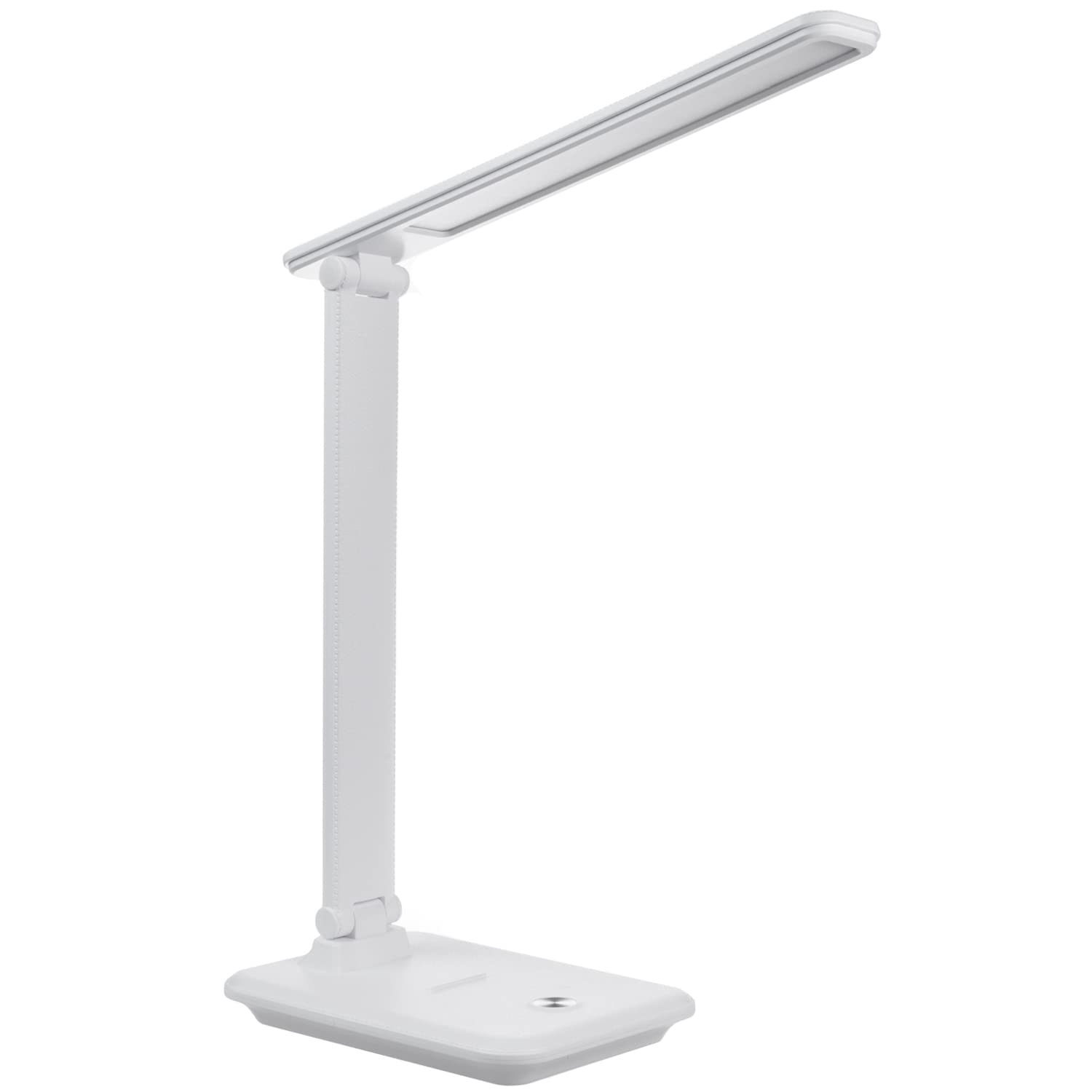 Maclean MCE614W Dimmable LED Desk Lamp Adjustable Folding 9W IP20 3000K 4500K 6500K White