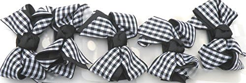Set Of Six Multicolor Bows Hair Clips On French Barrettes For Young Girls