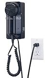 ProVersa JWM6CB Wall Mount Hair Dryer with 2-Speed and 3-Heat Settings, 1600-Watts, Black Finish