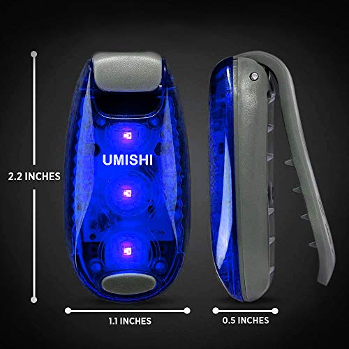 UMISHI 3 Modes LED Safety Lights 4 Packs Clip on Strobe Running Cycling Dog Collar Bike Tail Warning Light High Visibility Accessories for Reflective Gear