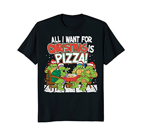 NickelodeonTeenage Mutant Ninja Turtles Pizza For Christmas T-Shirt T-ShirtOEKO-TEX STANDARD 100