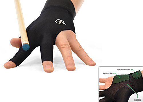 McDermott Lightweight Breathable Glove Professional Billiard Accessories for Carom Pool Left Handed Players Size M - Thumbnail 3