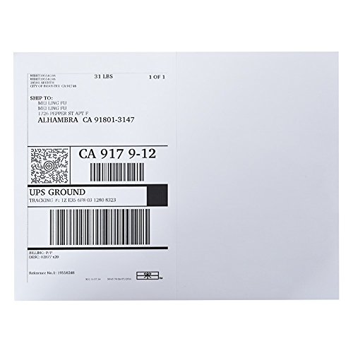 image for 9527 Product Half Sheet Self Adhesive Shipping Labels for Laser & Inkj