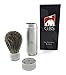 G.B.S 100% Modern Style Silver Grey Metal Canister Shaving Brush 100% Pure Badger Bristle Travel Shaving Brush | Shaving Razor for The Ultimate and Best Wet Shaving Experience