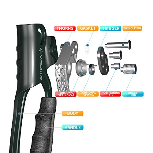 XINDA Climbing Hand Ascender for Arborist Tree Climbing Rigging 8-12mm Rope CE UIAA (Right Hand and Left Hand) (Right-Gray(Upgrade))