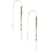 Scout Curated Wears - Chromacolor Miyuki Thread Earring - Pewter Multi/Silver