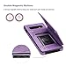 Vaburs S10 Plus Case Wallet with Card Holder, S10+ Embossed Butterfly Premium PU Leather Double Magnetic Buttons Flip Shockproof Protective Case Cover for Samsung Galaxy S10 Plus(Purple)