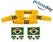 voidsyn Brazil Flag Silicone Rubber Wristband Bracelets,Tattoo Stickers for Soccer Fans,FIFA World Cup 2018 Show Your Support for BRAZIL NATIONAL TEAM and Neymar,Brazil Soccer Jersey 2018