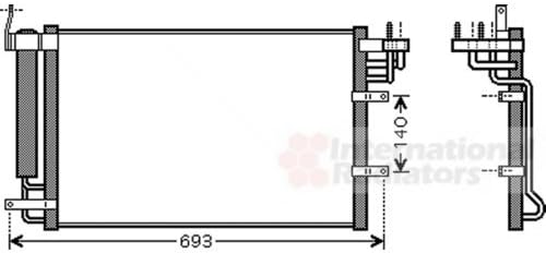 Van Wezel 83005093 Condenser, air Conditioning