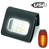 YOSKY Rechargeable Led Safety Light for Running Walking The Dog, 200 Lumen USB Dog Walking Flashlight, Magnet Clip on Collar Up Vest Safe and Seen at Night, Super Bright Repair Working Light