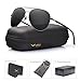 LUENX Mens Aviator Sunglasses Polarized :UV 400 Protection Shades with case 60MM