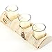 Koyal Wholesale Birch Wedding 10-Inch Birch Log Candle Holder with 3 Glass Candle Holders, Real Wood Log Decor, Holiday Wood Log Candle Holder Centerpiece, Christmas Birch Tree Candle Holder