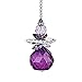 H&D Hanging Crystal Angel Suncatcher Rainbow Maker Guardian Angel Ornament for Home Window Decor (Purple)
