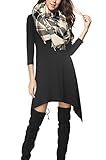 iGENJUN Women's Scoop Neck 3/4 Sleeve Tunic Tops Loose Basic Shirt Dress Dress