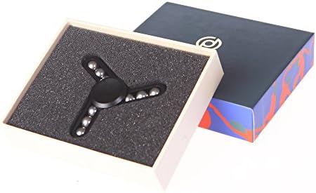 Monospin Hand Spinner Fidget Toy, Finger Spinner, Aluminium Alloy High Speed Up to 2 Mins Spins, EDC ADHD Focus Tri-spinner to Relieves Anxiety and Boredom (Matt Black)