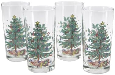 Nikko Christmas Glassware Highball, Set of 4