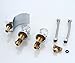 Greenspring Waterfall Widespread Crystal Handles Bathtub Faucet Spa Spout Tub Sink Tap,Chrome Finished