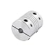 uxcell 6mm to 8mm Shaft Coupling 25mm Length 20mm Diameter Stepper Motor Coupler Aluminum Alloy Joint Connector for 3D Printer CNC Machine DIY Encoder
