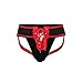Men's Lingerie Hot Jockstrap with Big Crochet Bulge Pouch Size M, Red