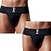 KD Willmax Jockstrap Gym Cotton Supporter with Cup Pocket Athletic Fit Fashionable Straps Brief Multi Sport Underwear Gym, Fitness & Outdoor Inner Wear Soft Underpants (Pack 2 Black, XX-Large)