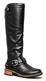 Slouchy Knee High Boot â€“ Women's Flat Riding Boot â€“ Comfortable Vegan Leather Boot - Casual Everyday Walking Shoe