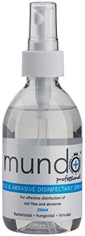 MUNDO BEAUTY SALON NAIL TECHNICIAN FILE & ABRASIVE DISINFECTANT SPRAY - 250ml by Mundo