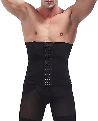 Laweisi Lumbar Lower Back Brace and Support Belt Waist Trainer with Dual Breathable Adjustable Straps X-Large Black