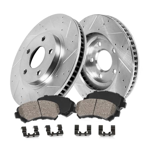 Callahan Brake Parts Front Brake Kit For Nissan Altima 2007-13 - Drilled & Slot…