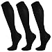 3 Pairs Copper Compression Socks - Compression Socks for Women & Men Circulation - Best for Medical Running Nurses（S/M)