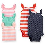 Carter's Baby Girls 5 Pack Sleeveless Bodysuits (Nb-24 Months) (Striped)