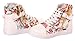High Top Sneakers for Women and Girls with Lace-up in Canvas and Leather(5.5 B(M) US,floralpink) (5.5 B(M) US, floralpink)