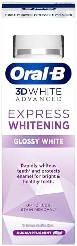 Oral-B 3D White Advanced Express Whitening Toothpaste 75ml Glossy White view 5