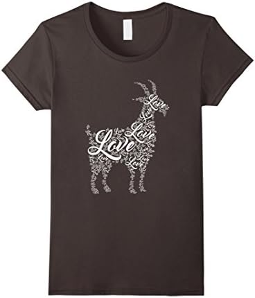 Women's Goat Lover Fanatic Word Graphic Cloud T-Shirt Medium Asphalt