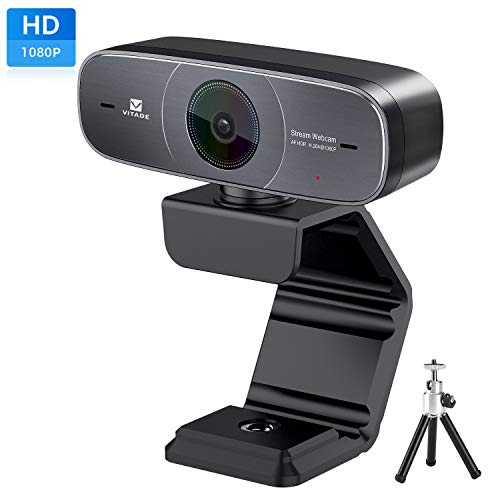 Mac Webcam, HD 1080P Webcam with Microphone for Streaming, 925A HDR USB Computer Web Camera Pro Video Cam for Mac PC Windows Skype Obs Twitch YouTube Xsplit Xbox One -Tripod included