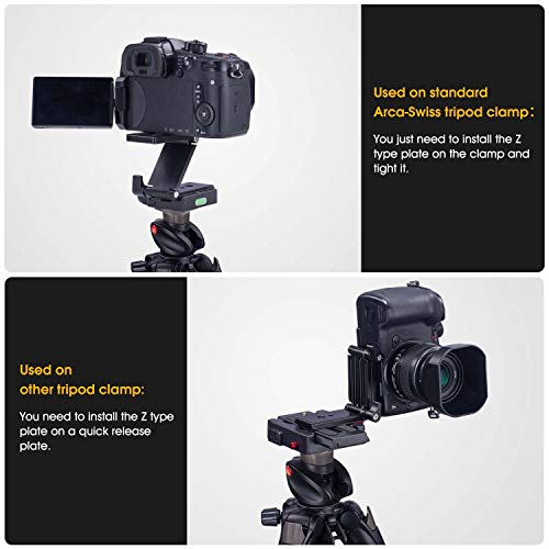 image for Vikerer Universal Flex Tilt Head Z Mount Bracket Arca-Swiss Tripod Hea