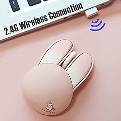 Lomiluskr Cute Bunny Wireless Mouse, Lightweight