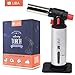Culinary Torch for Kitchen Cooking Food Butane Blow Torch - Dabbing, Creme Brulee, Grilling (Silver)