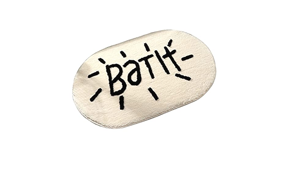 Amazon Com Deng Furry Oval Bath Mat Non Slip Bathroom Mat Ultra Soft And Water Absorbent Bath Rug For Bathroom Tub And Shower Size 40 60cm Color Beige Everything Else
