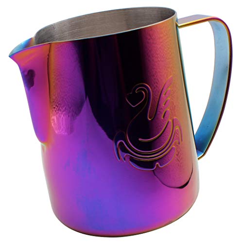 Dianoo Espresso Steaming Pitcher, Espresso Milk Frothing Pitcher Stainless steel, Coffee jug, Latte Art Cup 20 OZ (600ML) Multicolor - Thumbnail 5