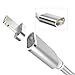 VFI USB Metal Magnetic Data Cable, Micro USB and Lighting Interface 2 in 1 for iOS and Android System Devices, Charging and Data Transmission USB Cable (1p Cable+2p Heads(Micro USB+Lighting))