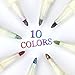 Metallic Marker Pens, Metallic Painting Pen Set of 10 Assorted Colors Brush Tip for Birthday Greeting Gift Thank You Card DIY Photo Album by Taotree