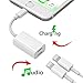 Dual Lightning Adapter Splitter for iPhone 7/7 Plus, Darrent Lightning to Double Lightning Headphone Charge Adapter,Support Call & Music + Charger &Sync Data for IOS 10.3 Devices (White)