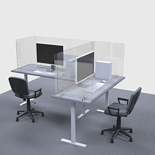 GUARDMATE Premium Plexiglass Shield Sneeze Guard 48"W x 24"H L