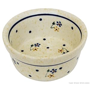 Hand-Decorated Polish Pottery Ragout Bowl 100ml Dip Bowl Würzf LEISCH Crème Brûlée