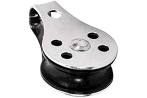 MarineNow 25mm Sailing Block Marine 316 Stainless Steel Rope Pulley Nylon Sheave Single Lashing Eye