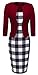 HOMEYEE Women's Vintage Colorblock Business Pencil Dress B237