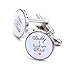 LParkin Wedding Gift Cuff Links -Father of the Bride ; Daddy I love you first (White)